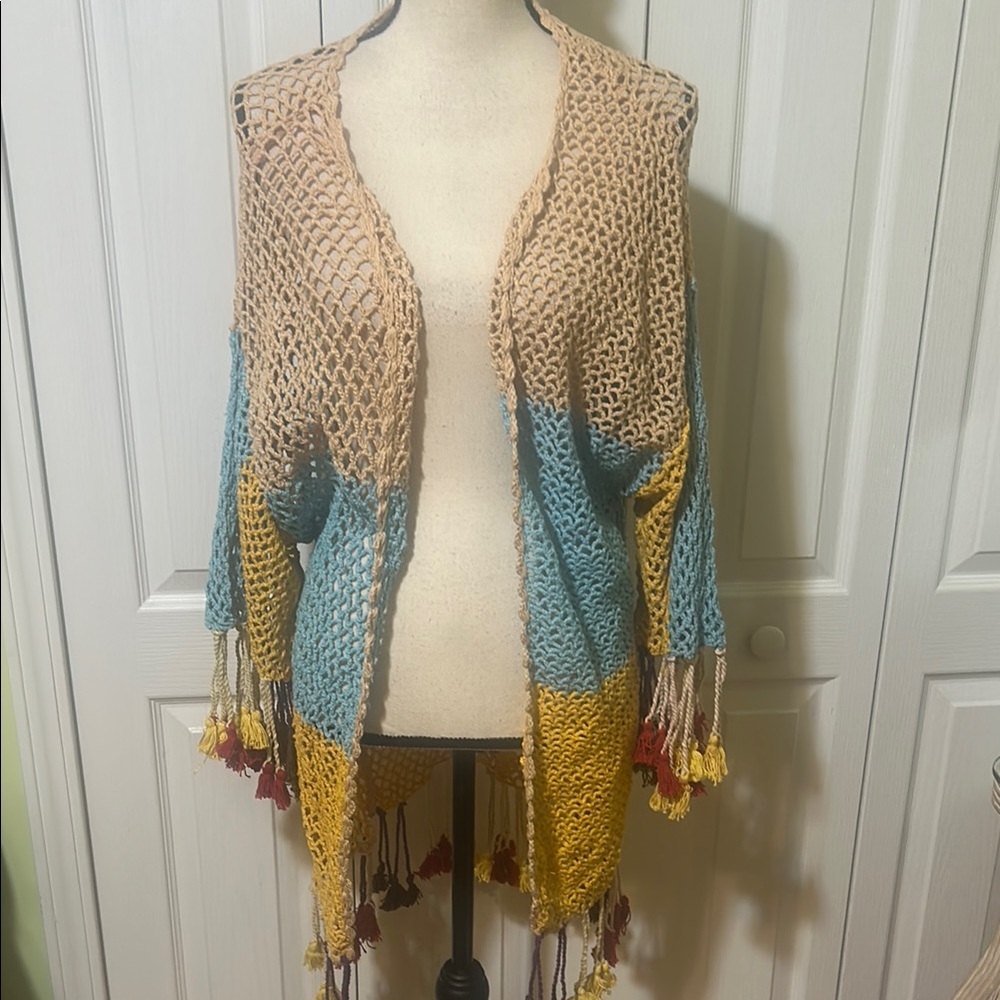 One Teaspoon Oversized Colorful Knit Cardigan